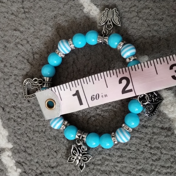 Beaded Blue Charm Bracelet - Picture 14 of 14